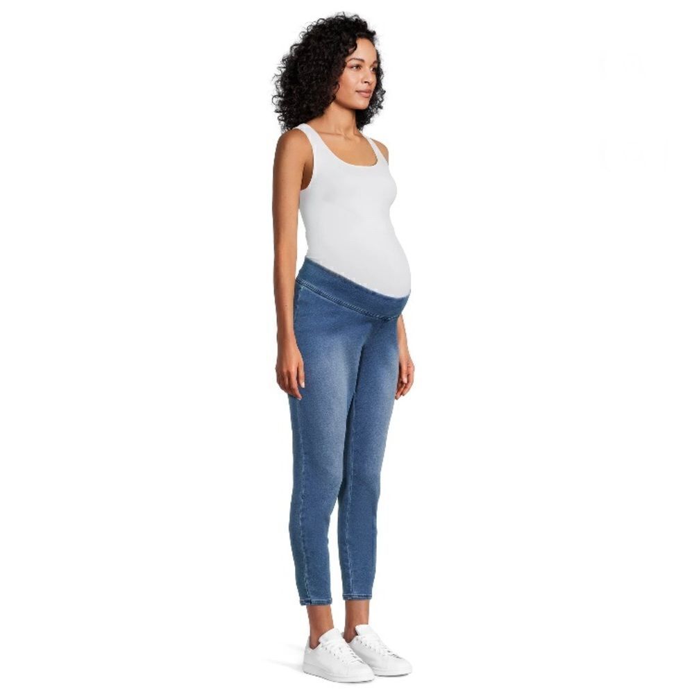Women's Maternity Blue Denim Stretch Jeggings Pants  Jeans Size M - Picture 4 of 8